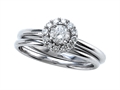 Round Diamonds Wedding Engagement Ring Set - IGI Certified
