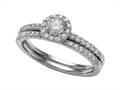 Round Diamonds Wedding Engagement Ring Set - IGI Certified