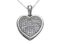 Genuine Heart Shaped and Round Diamonds Pendant