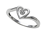 Promise Heart Shape Ring with Round Diamonds