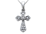 Genuine Cross Pendant with a Diamond