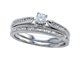 Round Diamonds Wedding Engagement Ring Set - IGI Certified