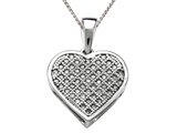 Genuine Heart Shaped and Round Diamonds Pendant