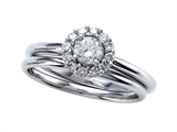 Round Diamonds Wedding Engagement Ring Set - IGI Certified