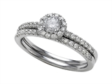 Round Diamonds Wedding Engagement Ring Set - IGI Certified