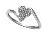 Promise Heart Shape Ring with Round Diamonds
