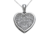 Genuine Heart Shaped and Round Diamonds Pendant