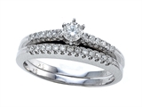 Round Diamonds Wedding Engagement Ring Set - IGI Certified