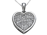 Genuine Heart Shaped and Round Diamonds Pendant