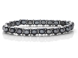 Genuine Button Pearl Stretchable Bracelet with Silver Beads