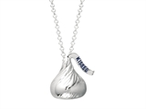 Sterling Silver Medium 3D Shaped Hershey`s Kiss Pendant