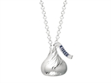 Sterling Silver Small 3D Shaped Hershey`s Kiss Pendant