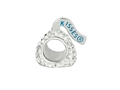 Hershey`s Kiss White CZ Small 3D Shaped Slide Bead/ Charm