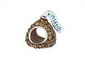 Hershey`s Kiss Brown CZ Small 3D Shaped Slide Bead/ Charm