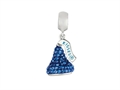 Hershey`s Kiss Blue CZ Small 3D Dangle Bead/ Charm