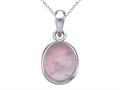 Rose Quartz Pendant with 18 Inch Chain