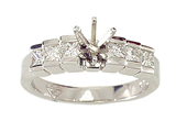 Princess Diamonds Engagement Ring