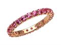Karina B™ Genuine Pink Sapphire Shared Prongs Eternity Band