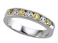 Karina B™ Diamond and Yellow Sapphire Band With Milgrain