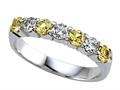 Karina B™ Round Diamond and Yellow Sapphire Band