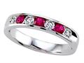Karina B™ Round Diamond and Ruby Band