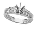 Baguette Diamonds Engagement Ring