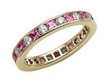 Karina B™ Genuine Pink Sapphire Eternity Band