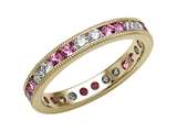 Karina B™ Pink Sapphire Eternity Band With Millgrain