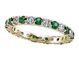 Karina B™ Diamond and Tsavorite Eternity Band