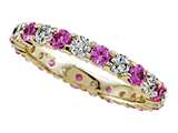 Karina B™ Round Diamond and Pink Sapphire Eternity Band