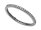 Zoe R™ 925 Sterling Silver Micro Pave Hand Set Cubic Zirconia (CZ) Stackable Eternity Band style: BM10132