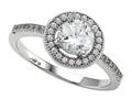 Zoe R™ 925 Sterling Silver Micro Pave Hand Set Cubic Zirconia (CZ) Round Engagement Ring bm10120