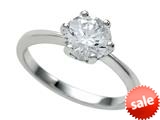 Zoe R™ 7mm 925 Sterling Silver Round Cubic Zirconia (CZ) Engagement Ring style: BM16823