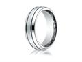 Benchmark® Cobalt Chrome™ 7.0mm Comfort-fit Satin-finished Blackened Design Ring cf67675cc