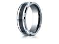 Benchmark® Cobalt Chrome™7mm Comfort-fit Ceramic Inlay Design Ring cf67861cmcc