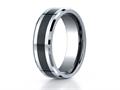 Benchmark® 7mm Tungsten Forge® Wedding Ring with Seranite Center