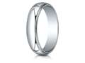 Benchmark® Platinum 5mm Slightly Domed Traditional Oval Wedding Band / Ring With Milgrain pt350p