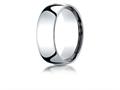 Benchmark® Platinum 8mm Slightly Domed Standard Comfort-fit Ring