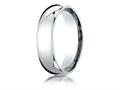 Benchmark® Platinum 6mm Slightly Domed Super Light Comfort-fit Wedding Band / Ring