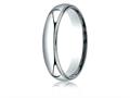 Benchmark® Platinum 5mm Slightly Domed Super Light Comfort-fit Wedding Band / Ring With Milgrain