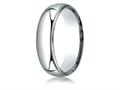 Benchmark® Platinum 6mm Slightly Domed Super Light Comfort-fit Wedding Band / Ring With Milgrain