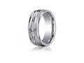Benchmark® Cobalt-Chrome™ 8mm Comfort-fit Satin-finished Wedding-Band recf58180cc