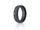 <b>Engravable</b> Benchmark® Ceramic 7mm Comfort-fit High Polished Design Ring style: CF57481CM