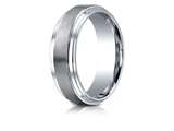 <b>Engravable</b> Benchmark® Cobalt Chrome™ 8mm Comfort-fit Satin-finished Double Edge Design Ring style: CF68100CC