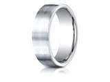 <b>Engravable</b> Benchmark® Cobalt Chrome™ 7.5mm Comfort-fit Satin-finished Design Ring style: CF717561CC