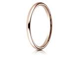 Benchmark® 14k Rose Gold 2mm Slightly Domed Standard Comfort-fit Wedding Band / Ring style: LCF12014KR