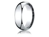 <b>Engravable</b> Benchmark® Platinum 7mm Slightly Domed Super Light Comfort-fit Wedding Band / Ring style: PTSLCF170P