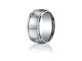 <b>Engravable</b> Benchmark® Argentium Silver 10mm Comfort-fit Satin-finished High Polished Round Edge Design Band style: RECF71002SSV