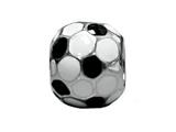 Zable™ Sterling Silver Soccer Ball, Enameled Bead / Charm style: BZ0970