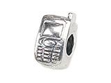 Zable™ Sterling Silver Cell Phone Compatible Bead / Charm style: BZ1404